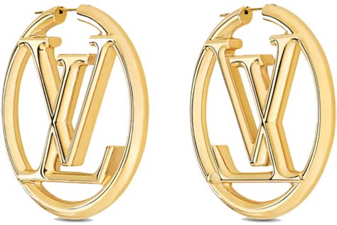 louis vuitton gold v earrings|Louis Vuitton hoop earrings gold.